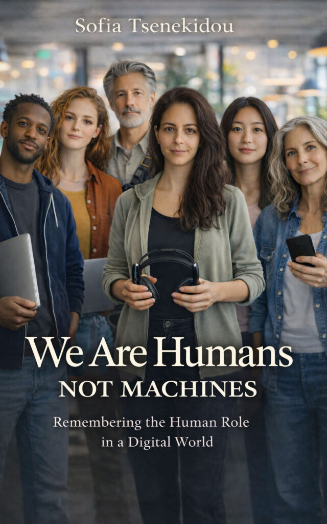 We are humans not machines book by Sofia Tsenekidou