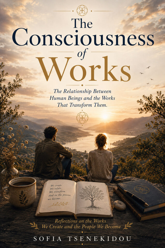Book cover of The Consciousness of Works by Sofia Tsenekidou, exploring the relationship between human beings and the works that transform them.
