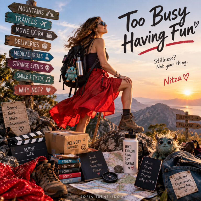 Too Busy Having Fun song artwork by Sofia Tsenekidou